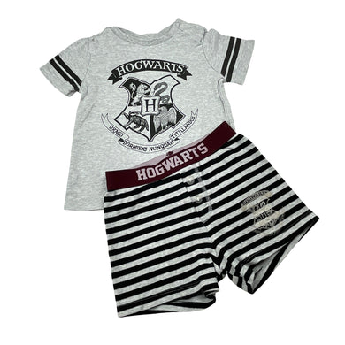 Unisex Harry Potter, Hogwarts cotton pyjama top & shorts, FUC, size 2,  