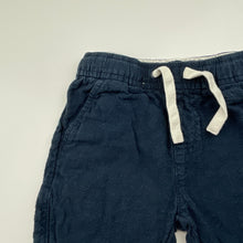 Load image into Gallery viewer, Boys Anko, navy linen / cotton shots, elasticated, wash fade, FUC, size 3,  