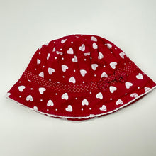 Load image into Gallery viewer, Girls Target, red &amp; white cotton hat, GUC, size 1,  