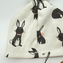 Load image into Gallery viewer, Girls Mud and Sugar, fleece lined hat / beanie, rabbits, NEW, size 000-00,  