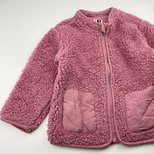 Load image into Gallery viewer, Girls KID, pink fleece zip up jacket, GUC, size 2,  