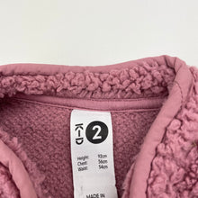 Load image into Gallery viewer, Girls KID, pink fleece zip up jacket, GUC, size 2,  