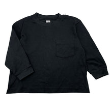 Load image into Gallery viewer, Boys Uniqlo, black cotton long sleeve top, GUC, size 3-4,  