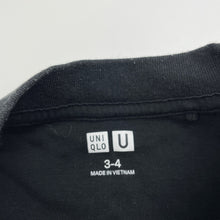 Load image into Gallery viewer, Boys Uniqlo, black cotton long sleeve top, GUC, size 3-4,  