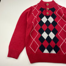 Load image into Gallery viewer, Boys Duo Guo Toug Yi, knitted cotton sweater / jumper, no size, armpit to armpit: 34cm, shoulder to cuff: 42cm, EUC, size 6-7,  