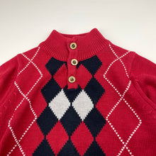 Load image into Gallery viewer, Boys Duo Guo Toug Yi, knitted cotton sweater / jumper, no size, armpit to armpit: 34cm, shoulder to cuff: 42cm, EUC, size 6-7,  