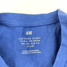 Load image into Gallery viewer, Boys H&amp;M, blue cotton tee / top, GUC, size 7-8,  