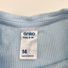Load image into Gallery viewer, Girls Anko, stretchy ribbed tee / top, GUC, size 14,  