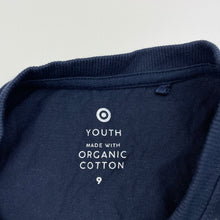 Load image into Gallery viewer, Girls Target, navy organic cotton tee / top, EUC, size 9,  