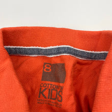 Load image into Gallery viewer, Boys Cotton On, orange cotton polo shirt top, GUC, size 8,  