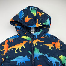 Load image into Gallery viewer, Unisex Anko, navy puffer jacket / coat, dinosaurs, EUC, size 5,  