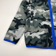 Load image into Gallery viewer, Boys Uniqlo, camo print fleece zip up sweater, EUC, size 6,  