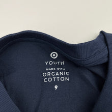 Load image into Gallery viewer, Girls Target, navy organic cotton t-shirt / top, EUC, size 9,  