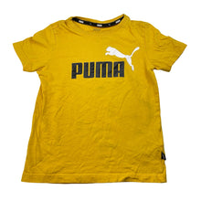 Load image into Gallery viewer, Unisex Puma, yellow sports / activewear tee / top, EUC, size 7-8,  