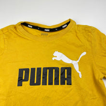 Load image into Gallery viewer, Unisex Puma, yellow sports / activewear tee / top, EUC, size 7-8,  