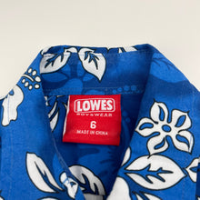 Load image into Gallery viewer, Boys LOWES, lightweight short sleeve Hawaiian shirt, small mark right chest, FUC, size 6,  