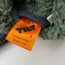 Load image into Gallery viewer, Boys Tilt, green fleece zip up jacket / sweater, GUC, size 3,  