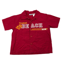 Load image into Gallery viewer, Boys Connection, red cotton short sleeve shirt, FUC, size 3,  