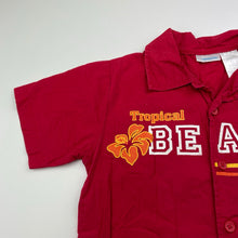 Load image into Gallery viewer, Boys Connection, red cotton short sleeve shirt, FUC, size 3,  