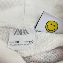 Load image into Gallery viewer, Girls Zara, SMILEY WORLD cotton hoodie sweater, FUC, size 10,  