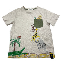 Load image into Gallery viewer, Boys Milkshake, oatmeal marle tee / top, jungle animals, EUC, size 6,  