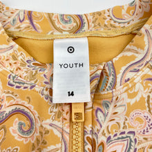 Load image into Gallery viewer, Girls Target, paisley print long sleeve swim one-piece, EUC, size 14,  