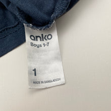 Load image into Gallery viewer, Boys Anko, navy cotton long sleeve top, FUC, size 1,  