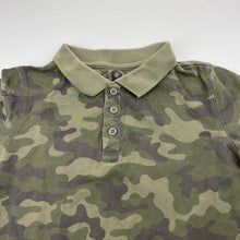 Load image into Gallery viewer, Boys Cotton On, khaki camo print cotton polo shirt, GUC, size 8,  
