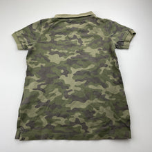 Load image into Gallery viewer, Boys Cotton On, khaki camo print cotton polo shirt, GUC, size 8,  
