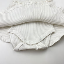 Load image into Gallery viewer, Girls Baby Berry, ribbed stretchy romper dress, GUC, size 1, L: 40cm