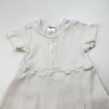 Load image into Gallery viewer, Girls Baby Berry, ribbed stretchy romper dress, GUC, size 1, L: 40cm