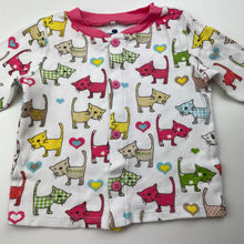 Load image into Gallery viewer, Girls Cottontree Baby, cotton long sleeve top, cats, FUC, size 0,  