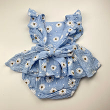 Load image into Gallery viewer, Girls floral, crinkle summer romper, GUC, size 0,  