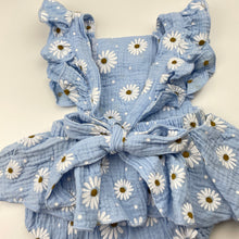 Load image into Gallery viewer, Girls floral, crinkle summer romper, GUC, size 0,  