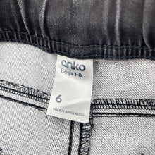 Load image into Gallery viewer, Boys Anko, stretch knit denim pants, elasticated, Inside leg: 48cm, GUC, size 6,  