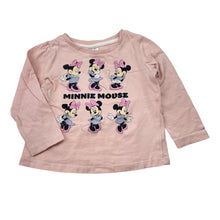 Load image into Gallery viewer, Girls Disney, Minnie Mouse cotton long sleeve top, marks back left sleeve, FUC, size 1,  