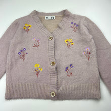 Load image into Gallery viewer, Girls Cotton On, embroidered soft feel fluffy cardigan, EUC, size 7-8,  