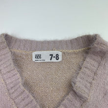 Load image into Gallery viewer, Girls Cotton On, embroidered soft feel fluffy cardigan, EUC, size 7-8,  