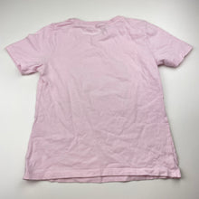 Load image into Gallery viewer, Girls Barbie, pink cotton tee / top, no labels, armpit to armpit: 34cm, FUC, size 6-8,  