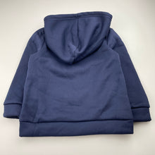 Load image into Gallery viewer, Boys navy, fleece lined hoodie sweater, monster truck, EUC, size 3,  