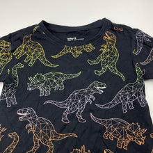 Load image into Gallery viewer, Boys Anko, black cotton tee / top, dinosaurs, EUC, size 8,  