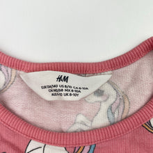 Load image into Gallery viewer, Girls H&amp;M, cotton long sleeve top, unicorns, GUC, size 9-10,  