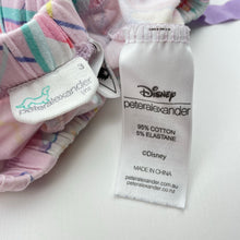 Load image into Gallery viewer, Girls Peter Alexander, Disney Princess pyjamas, wash fade &amp; pilling, FUC, size 3,  