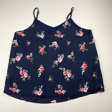 Load image into Gallery viewer, Girls Just Jeans, lined navy floral summer top, FUC, size 14,  
