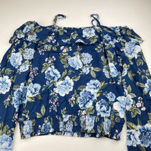 Load image into Gallery viewer, Girls Just Jeans, viscose lightweight floral long sleeve top, EUC, size 16,  