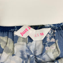 Load image into Gallery viewer, Girls Just Jeans, viscose lightweight floral long sleeve top, EUC, size 16,  