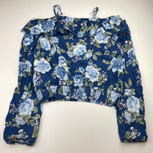Load image into Gallery viewer, Girls Just Jeans, viscose lightweight floral long sleeve top, EUC, size 16,  