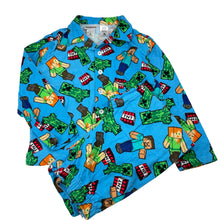 Load image into Gallery viewer, Boys Mojang, Minecraft flannel cotton winter pyjamas, EUC, size 6,  