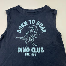 Load image into Gallery viewer, Boys Anko, navy cotton tank top, dinosaur, GUC, size 3,  