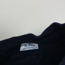 Load image into Gallery viewer, Boys navy, embroidered cotton tee / top, EUC, size 6,  